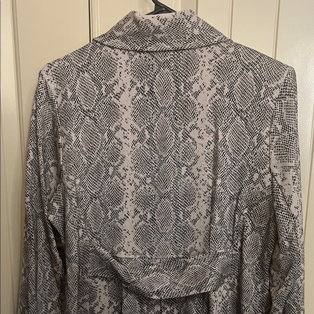 CAbi Snake-Print Button-Front Coat - Picture 6 of 12